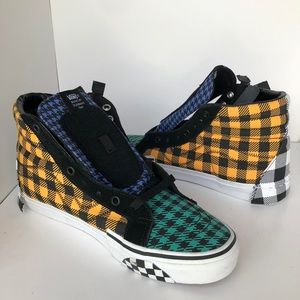 VANS SKATEBOARD MULTI PLAID WHAT THE BUFFALO HI-TOP SZ 9.5 Men 11 Woman